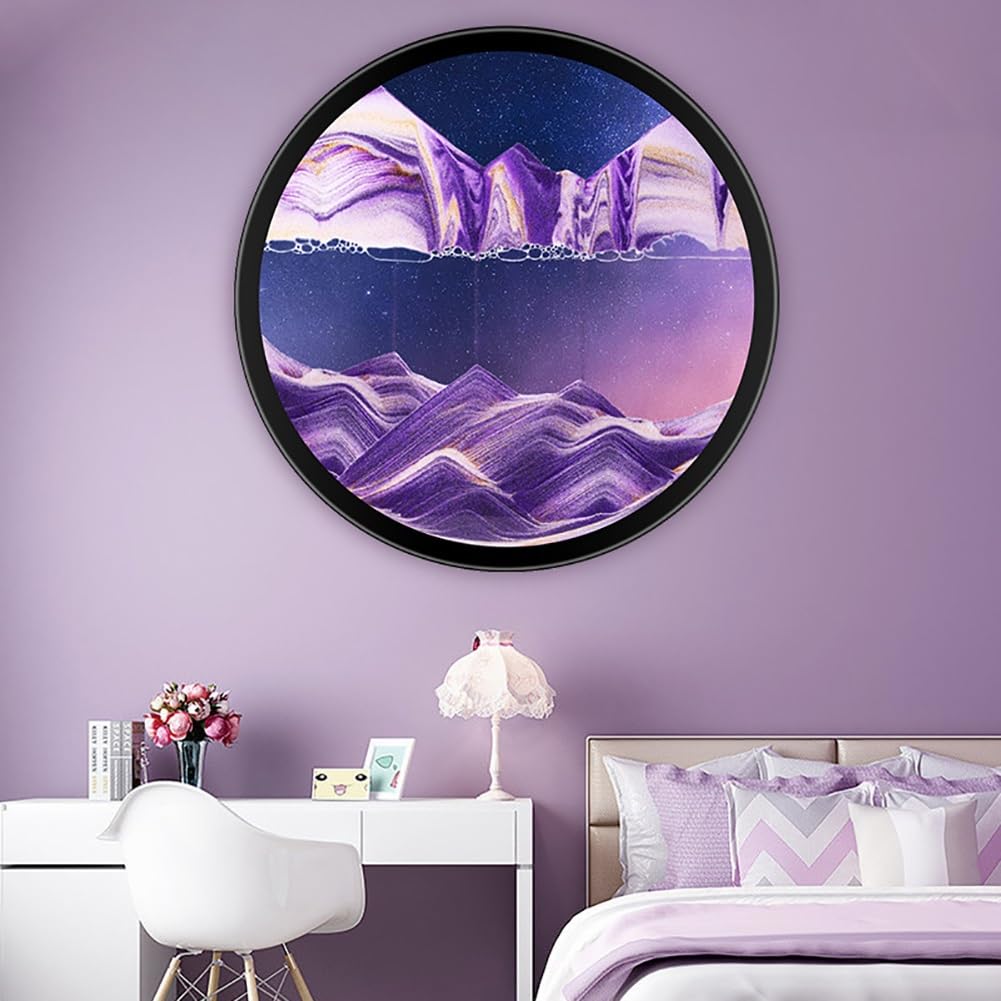 VHKJewE Moving Sand Art 360 Degree Rotating Painting Wall Multiple Sizes(I,24IN)