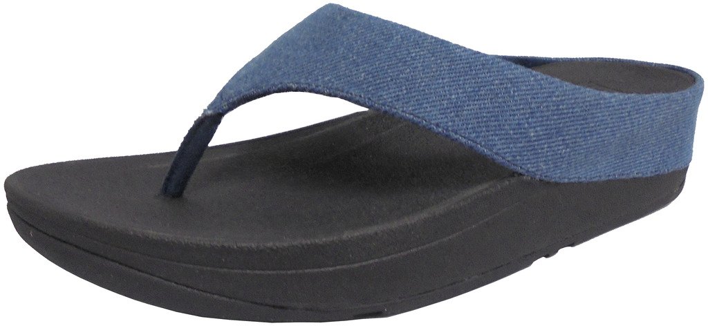 Fitflop Womens Ringer Toe Post Sandal Shoes Denim Us