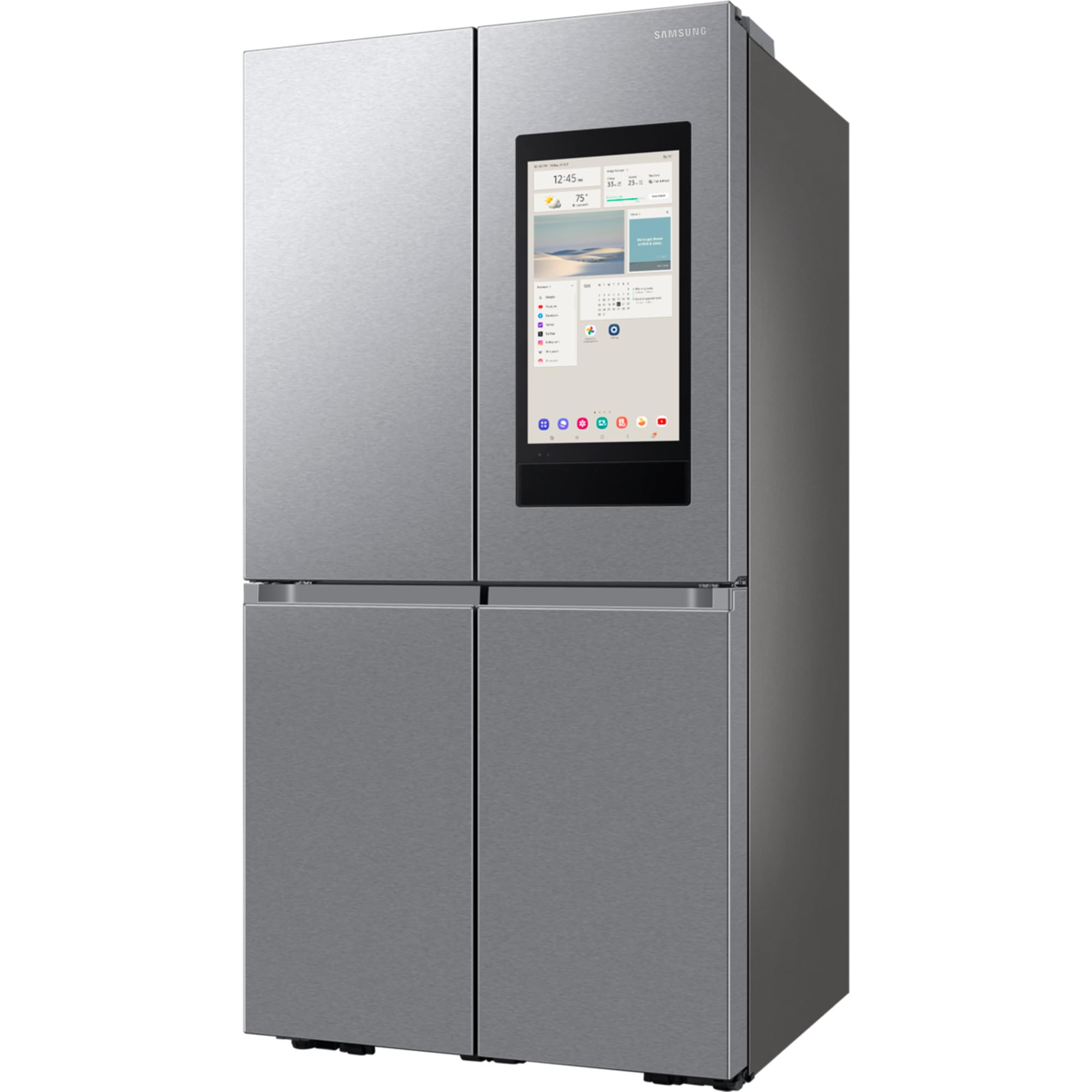Samsung Réfrigérateur 4 Portes Family Hub AI, Avec AI Vision Inside, Wifi+AI Energy Mode, Centre de Boissons, Dos Métallique, 636 L