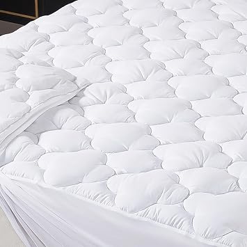 WhatsBedding Full Mattress Pad,Fitted Full Mattress Protector Soft with Deep Pocket 6"-18",Depth Breathable,Mattress Cover