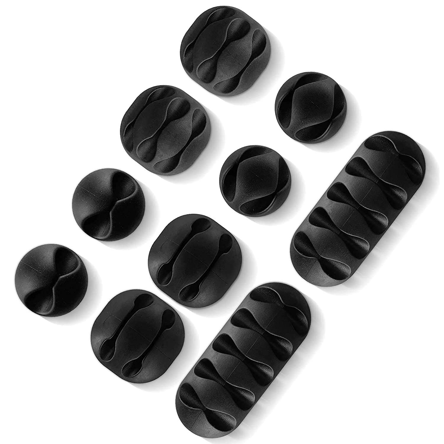 Nikrim™ Cable Clips, Cable Organizer, Cord Management, Wire Management System,10 Pieces, Self Adhesive for Your Wires, Charging and Mouse Cord(Multi Color)