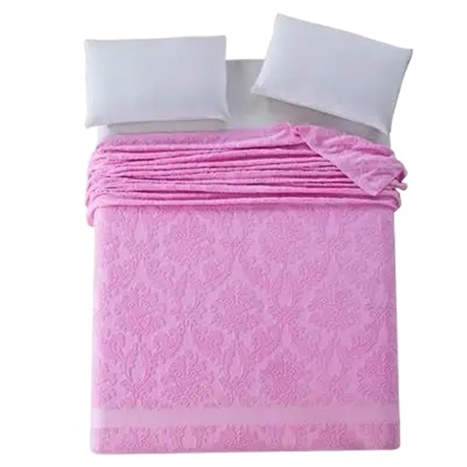 GSJNHY Cooling Blankets Thread Blanket Cotton Towel For Adults Kids Soft Breathable Bedspread Bedclothes Summer Throw Blankets On Sofa/Bed for summer(Pink,150X200CM)