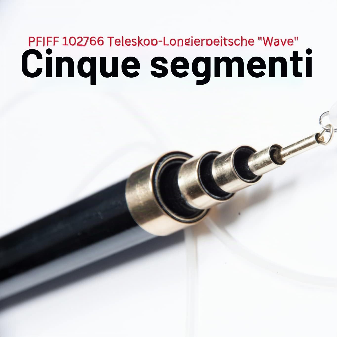 PFIFF 102766 - Frusta telescopica "Wave", nero 300