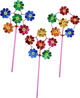 Alasum 25pcs Windmill Outside Toys Childrens Toys Outdoor Metal Decor Brain Toy Wind Pinwheel Spinners Wind Spinners Decor Colorful Pinwheels Windmill Adornment Wind Decor Small Toy