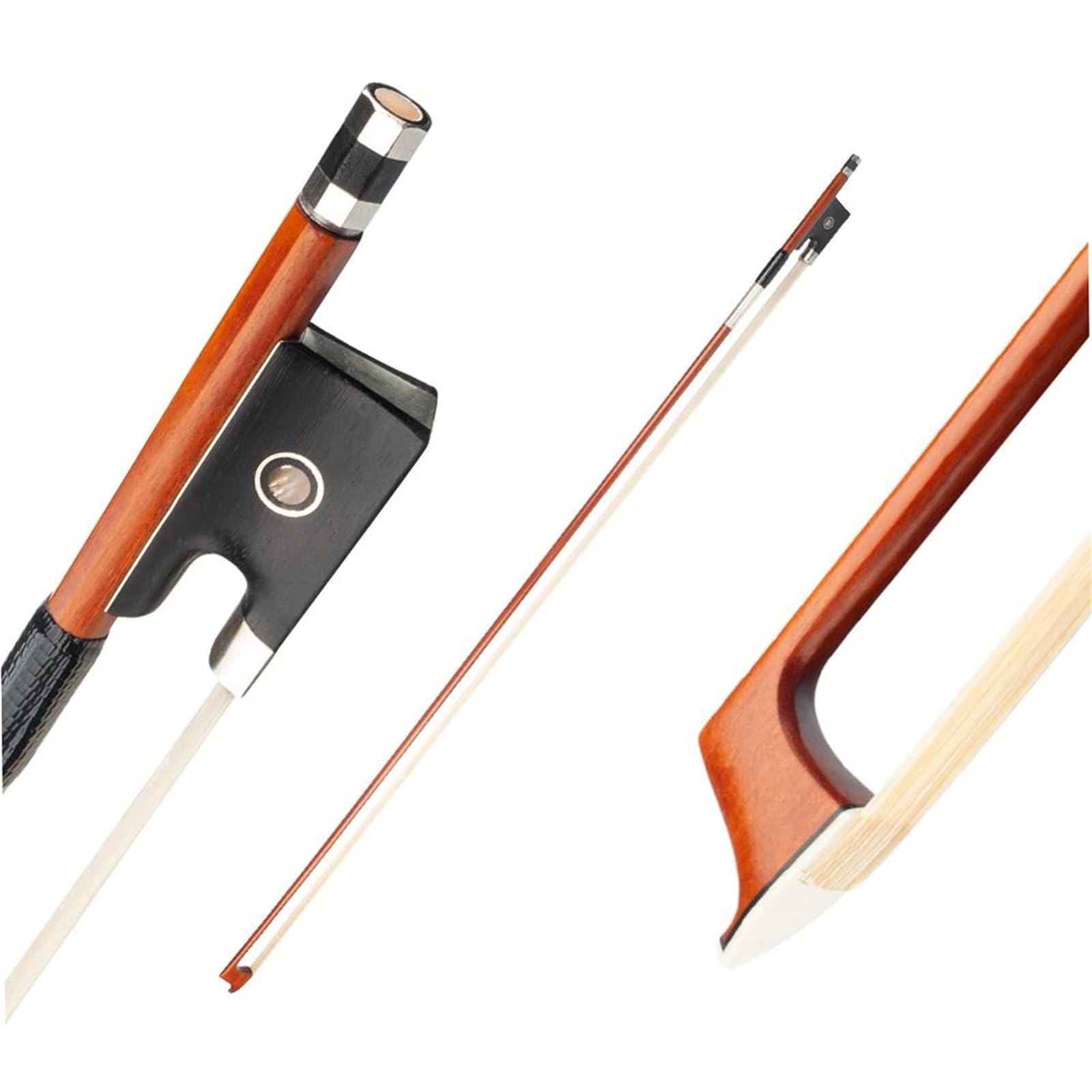 Arco Per Violino Archetto Per Violino Con Intarsio In Ebano A Occhio Di Rana Misura 4/4