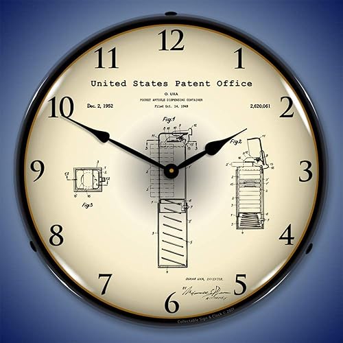 Miniatura 2 de Pez Candy Dispenser 1952 - Reloj de pared LED patentado, Retro/Vintage, iluminado, 14 pulgadas