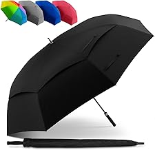 STYNGARD BELFAST XXL Large Windproof Umbrella (Diameter 130/140 cm) - Golf Umbrella with Double Canopy for Maximum Wind and Rain Protection Model - Umbrella for 2 People