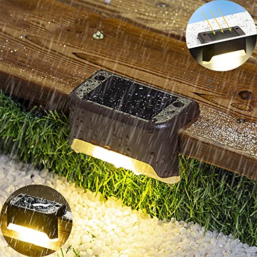 Dasing-4-Pezzi-LED-Solare-Passo-Scale-Luce-Giardino-Solare-Deck-Lampada-Giardino-Deck-Light-Outdoor-Impermeabile-Esterno-Recinzione-Parete-Paesaggio-per-Giardino-Patio