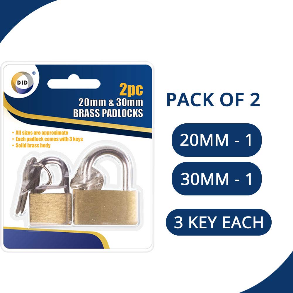 Solid Brass Padlock Keyed Different Locks Of 6 Pack, Solid Lock - View #3