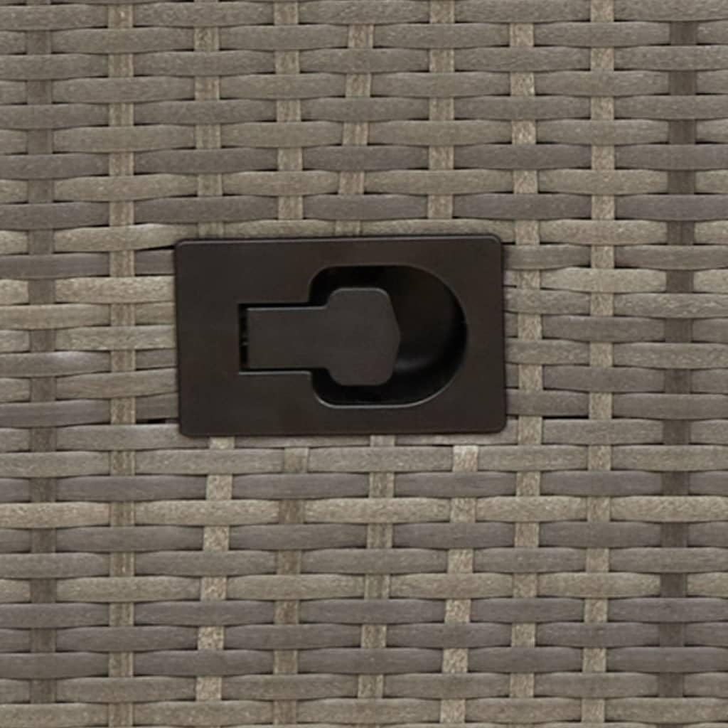 vidaXL Sillón reclinable de jardín con Cojines ratán sintético Gris, Silla de Patio reclinable, Asiento de jardín reclinable, Tumbona