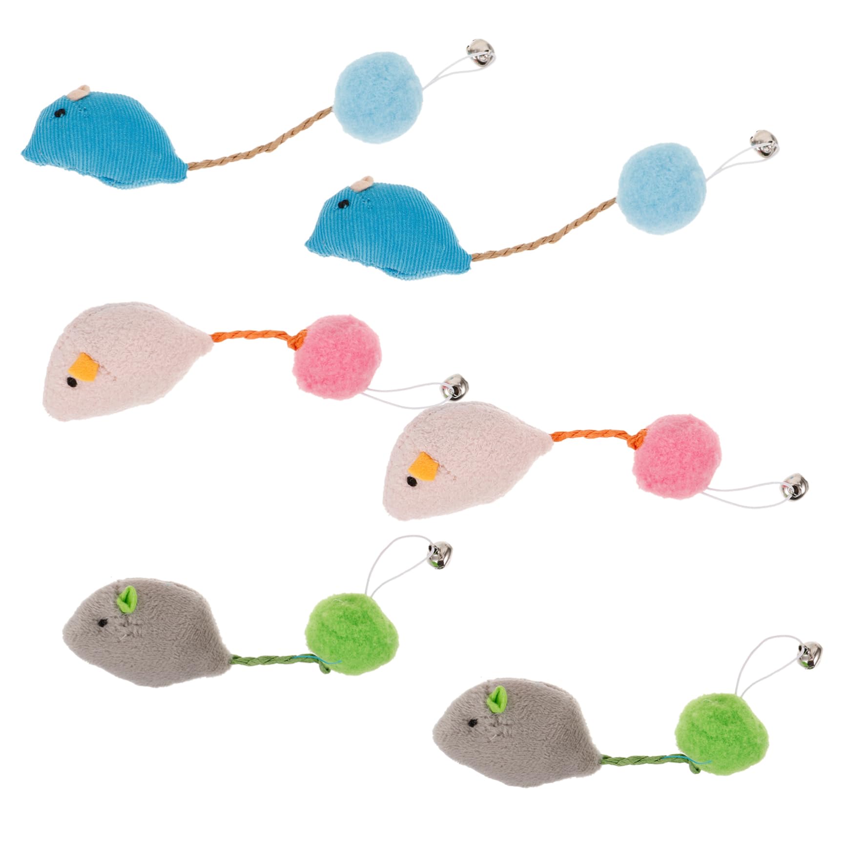 BESPORTBLE Lot De 6 Souris pour Chat avec Matériau Sûr Jouet Compact pour Chaton pour Jouer Et Faire De Lexercice