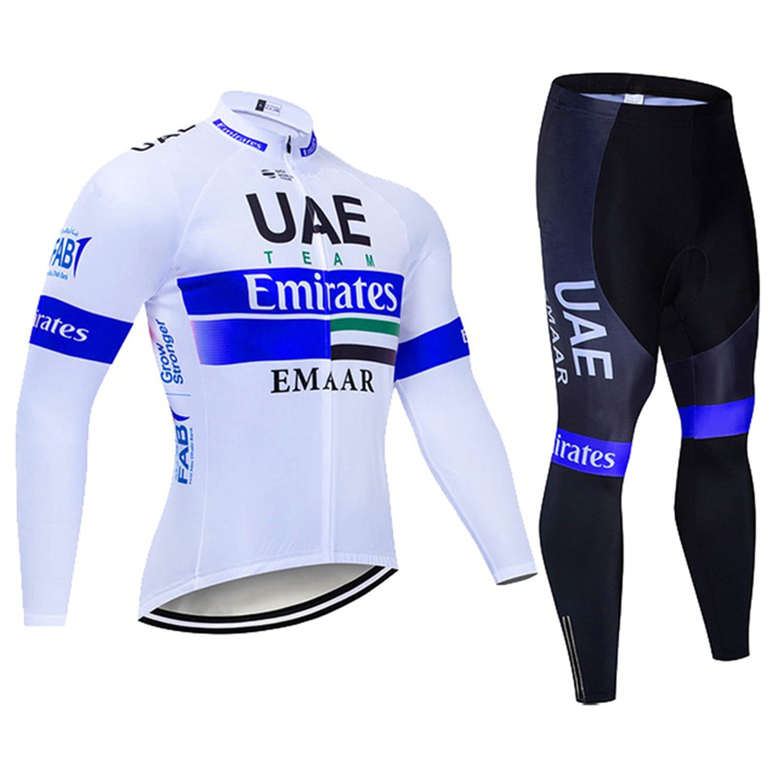 HULGMen?s Thermal Cycling JerseySet,Cycling Jerseyfor Mens, Cycling Jersey Set Jersey + Gel Padded Bib Pants Cycling Suit