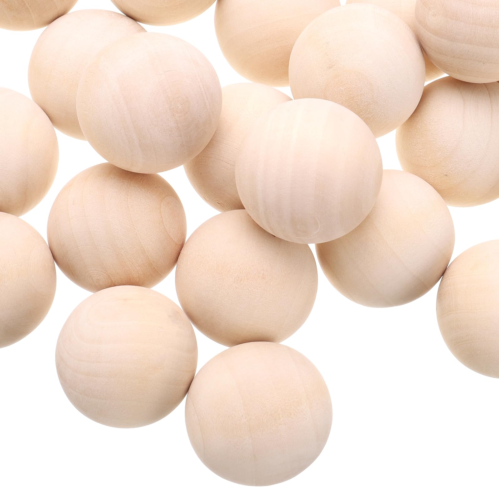 Matériel de loisirs créatifs boules en bois brut 30 mm pour bijoux DIY