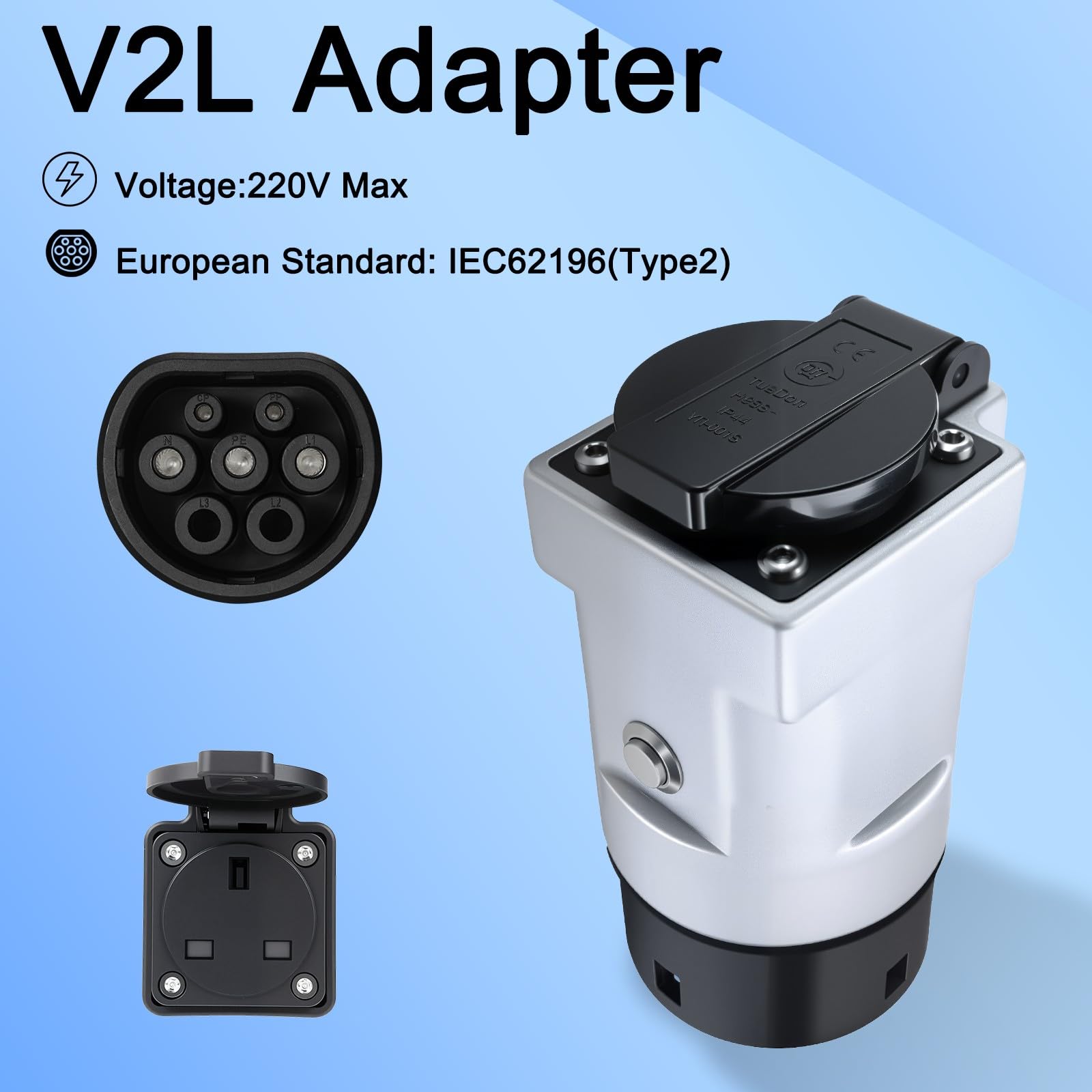 V2L Adapter Compatible with Kia/Hy-ndai, 220V Vehicle to Load Adapter, Fit for Kia IONIQ 5/IONIQ 6, V2L Adapter UK — view 6
