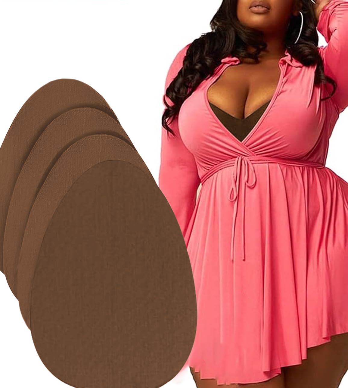 HiPiiy Plus Size Invisible Breast Lift Tape Adhesive Sticky Push Up Bra for A-F Cup Large Breast