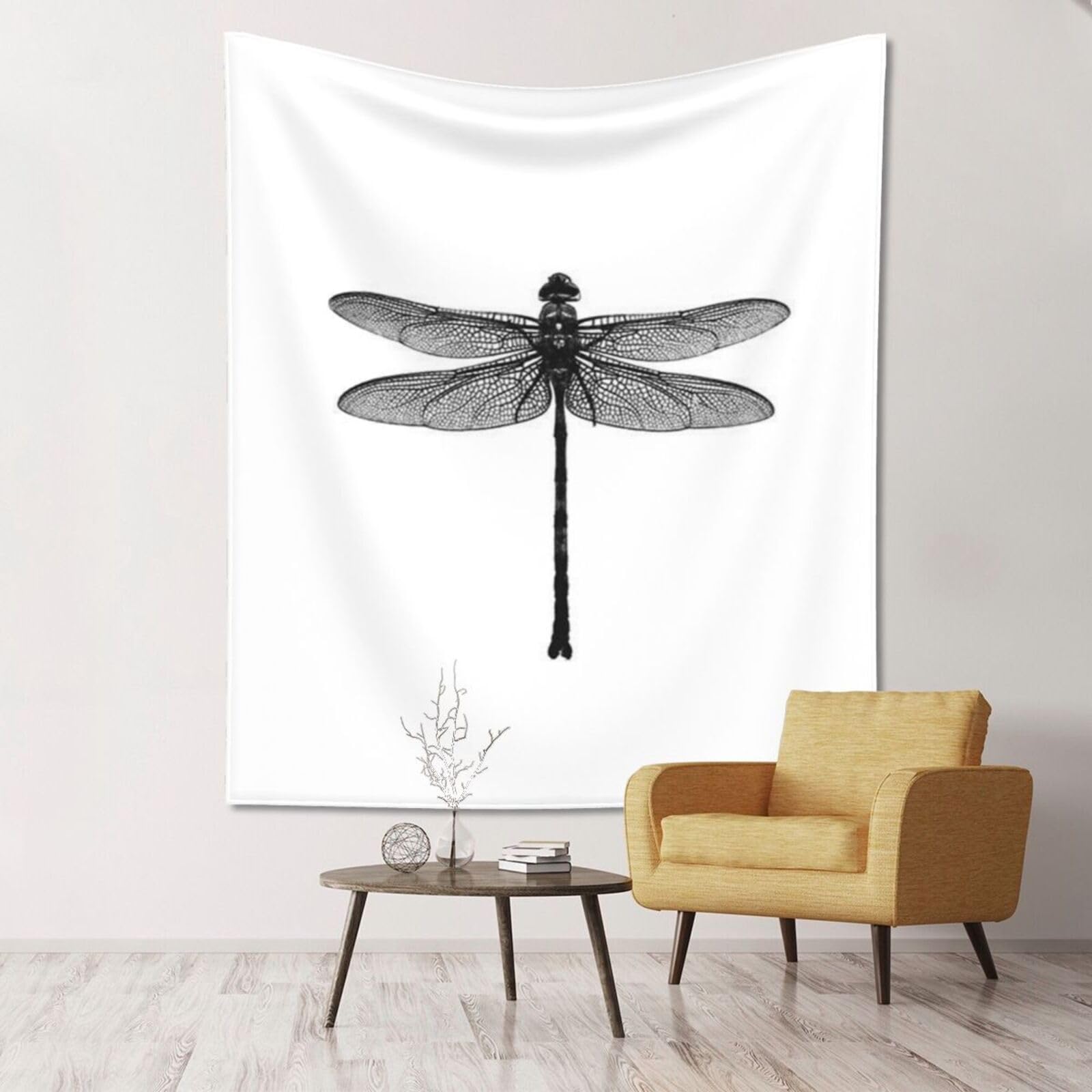 WKSGDSG Large Wall Hanging, Machine Washable Tapestry For Dorm Room, Dragonfly, Lightweight Polyester Wall Art For Bedroom Living Room, 152x130cm