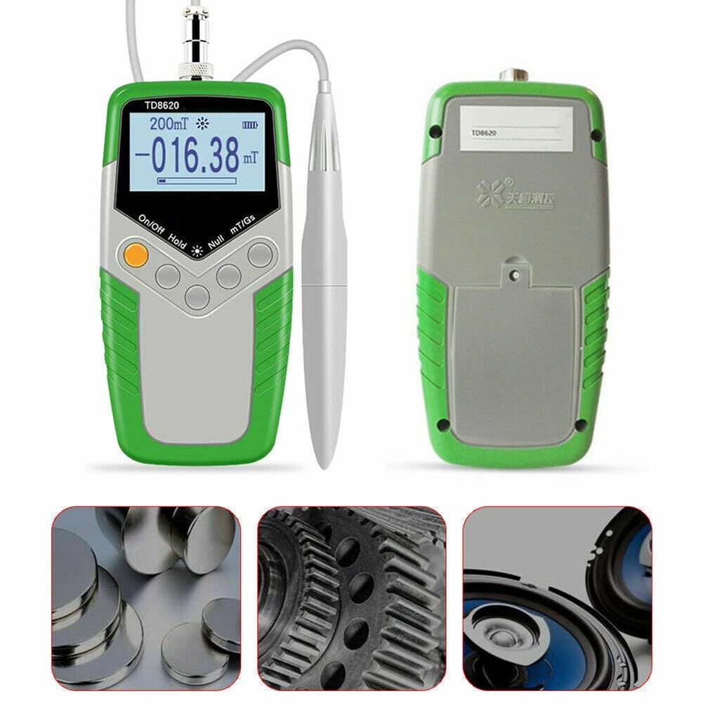 Medidor digital de Gauss de mano, TD8620, dispositivo medidor de fuerza de campo magnético con sonda, medidor de densidad de flujo de efecto Hall portátil