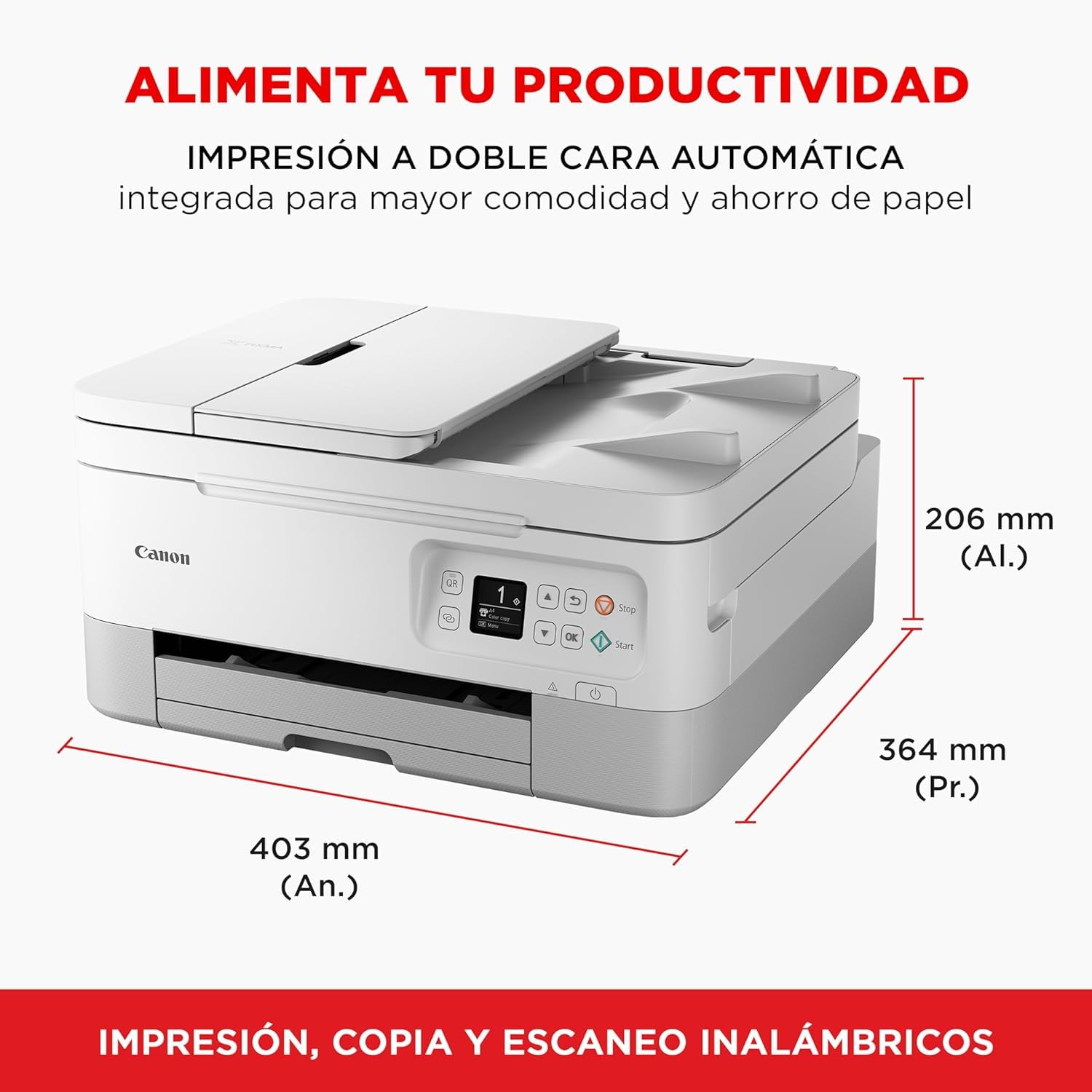Canon PIXMA TS7451i Imprimante Multifonction Jet d'encre Recto Verso WiFi