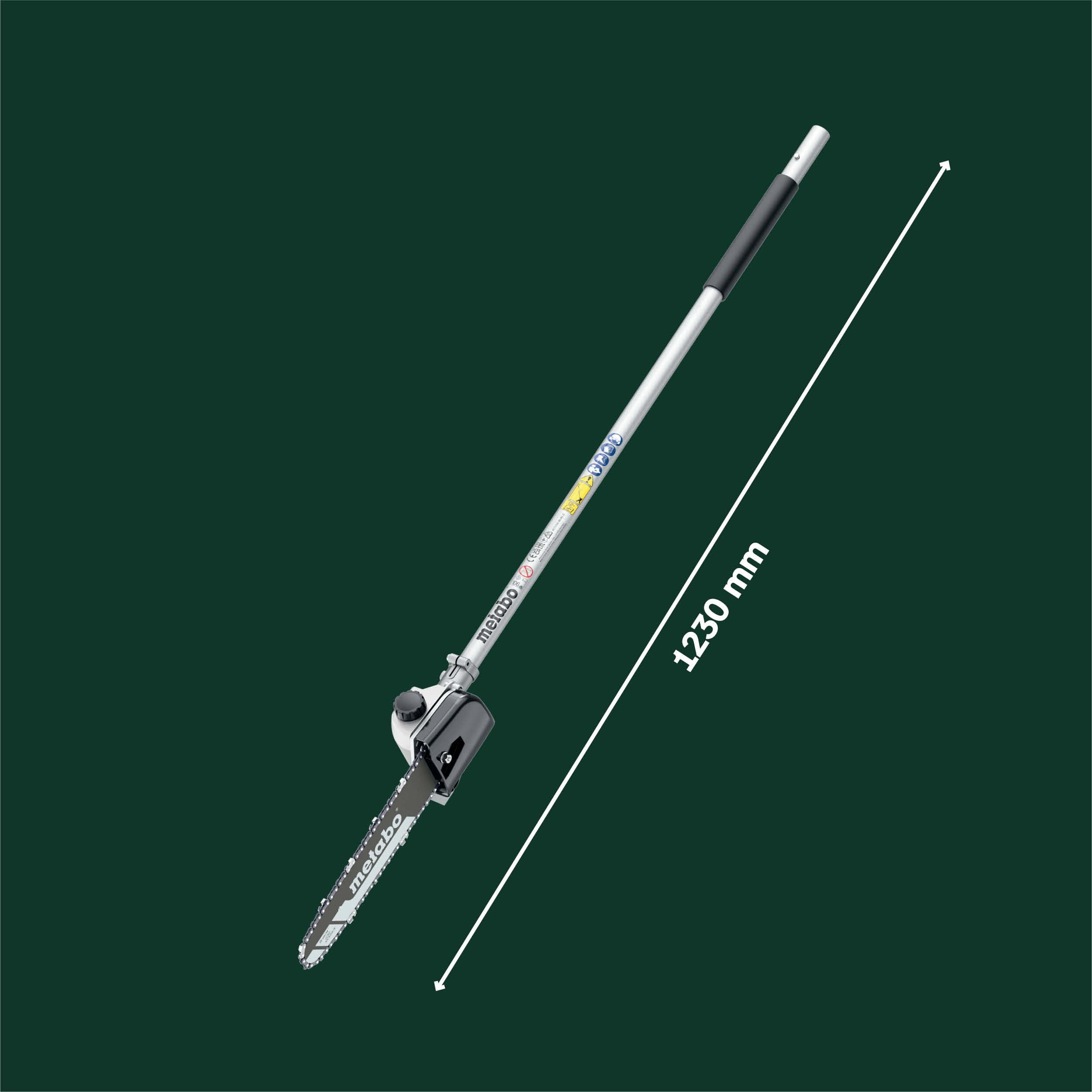 metabo Hochentaster-Aufsatz MA-MS 25, 25 cm Schiene, 18 m/s Kette | Passend für MA 36-18 LTX BL Q, automatische Kettenschmierung, Quick-Schnellkupplung, ohne Akku und Ladegerät