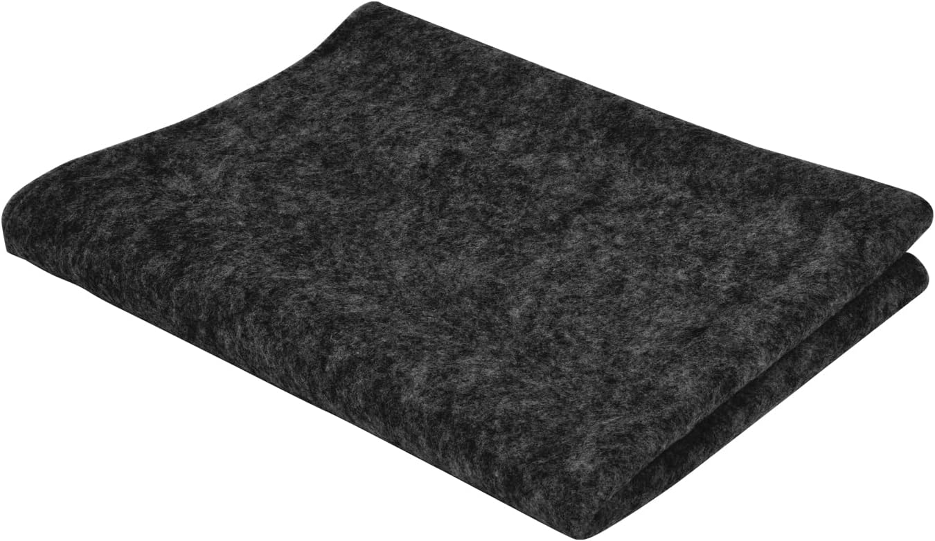 MEGREZ Chinese Calligraphy Drawing Felt Mat, Sumi Xuan Paper Painting Felt Desk Pad for Practice Chinese Japanese Calligraphy Brush Paintings Writing, Black, 19.6 x 27.5 inch (50 x 70 cm)