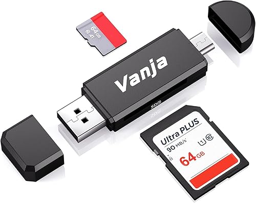 Vanja adaptador tipo C micro USB y USB 20 lector portátil de tarjeta de memoria para tarjetas SDXC SDHC SD MMC RS-MMC Micro SDXC Micro SD Micro SDHC