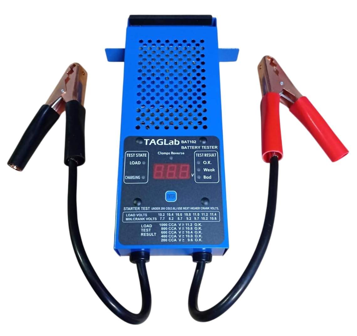 TAGLab BAT102 Battery Load Tester for Two & Four Wheeler Batteries - 100 Amps Heavy Duty, Automatic Load, Multi Test, Display Hold-picture-20