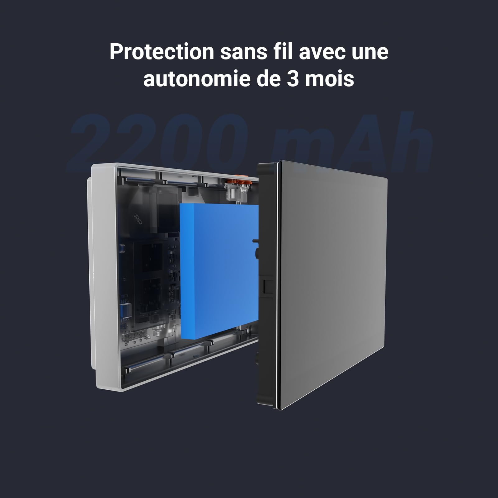 EZVIZ CP2 Visiophone sans Fil 2MP Ecran Couleur 4,3 Pouces Batterie 2200 mAh Angle 146° Wi-Fi 2.4GHz Argent