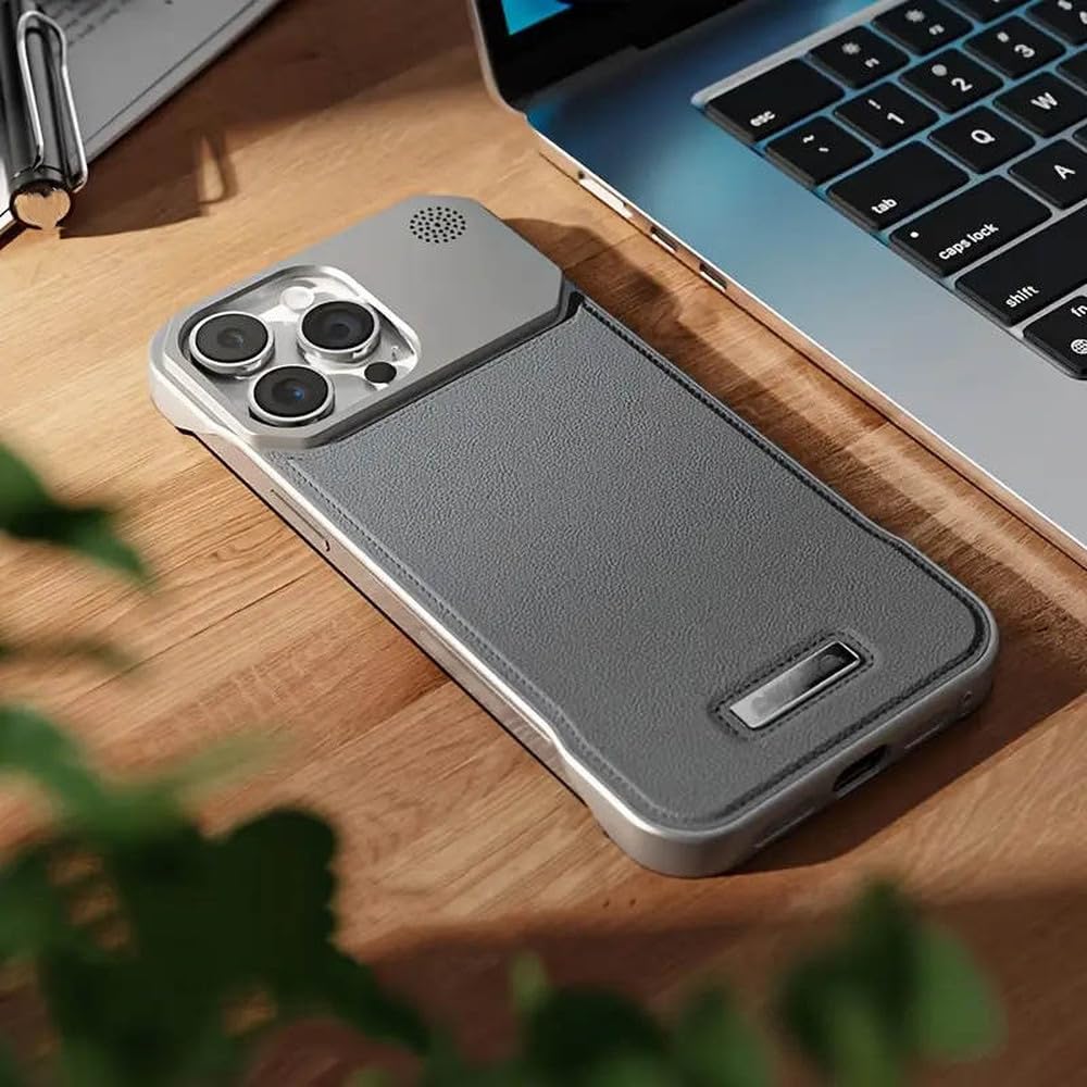 Étui similicuir iPhone 16 Pro Max avec induction magnétique
