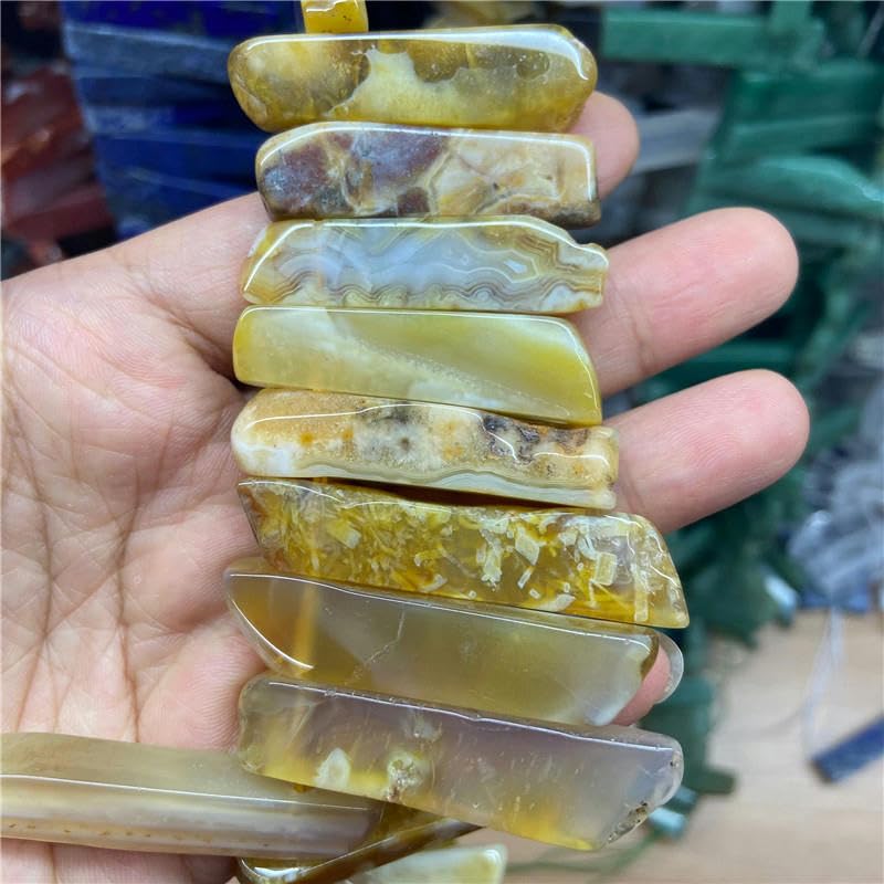 10 x 40 mm, 32 szt., agat, kamień naturalny, koraliki do produkcji bransoletek, koraliki z naturalnego kamienia szlachetnego/charms/wisiorek do produkcji biżuterii