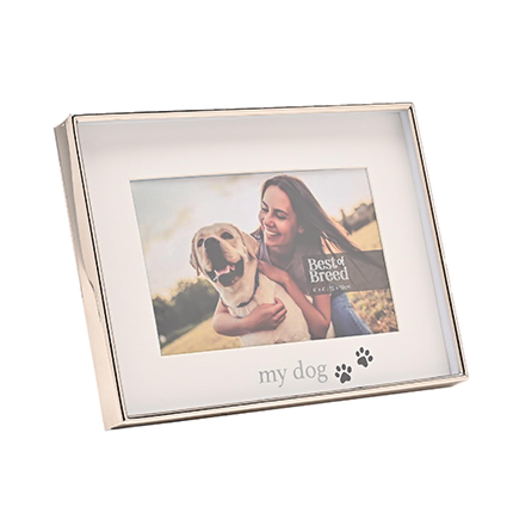 Widdop & Co. - Best of Breed - Silver Photo Picture Frame - Horizontal Self-Standing Single Aperture - 'My Dog' - 6" x 4" Gifting & Homeware for Animal, Dog & Pet Lovers.