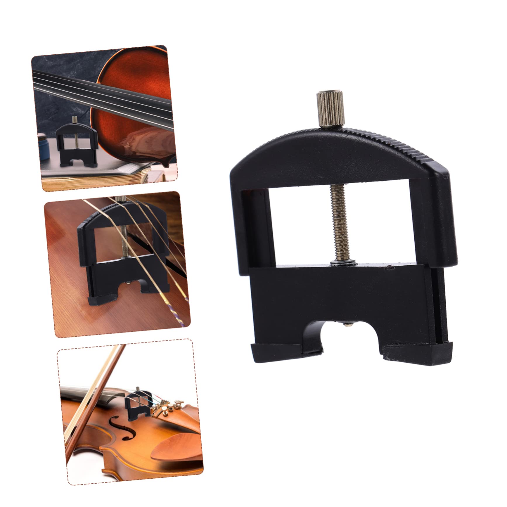 Sollevatore Corde Violino 1/4-4/4, Strumento Cambio Ponte | 1 Pezzo, Plastica Placcatura in Ferro, Segno Posizione Preciso, Finitura Nera
