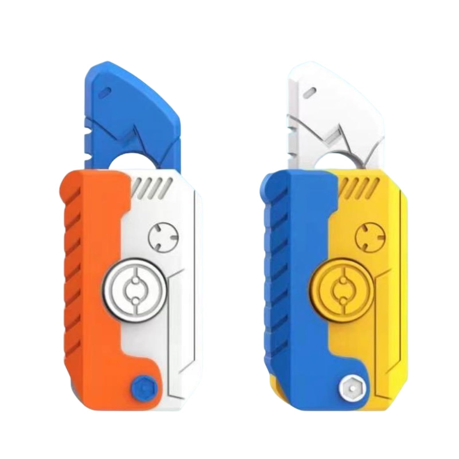 RMISODO 2 Pcs Carrot Knife Toy Gravity Fidget Spinner, Colorful and Novel Shape, Made with 3D Printing Technology, Sturdy and Durable, Perfect Stress Relief Toy