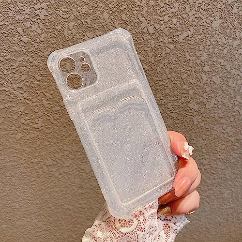 Coque transparente iPhone 13 silicone antichoc avec porte-cartes