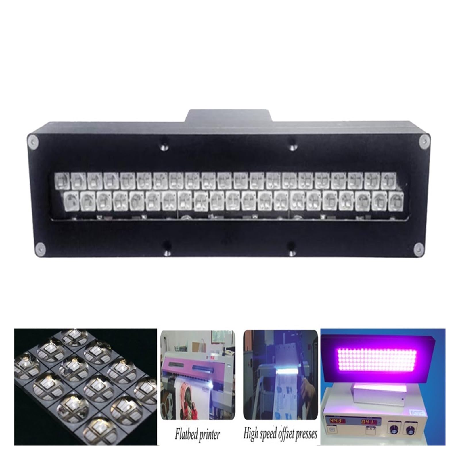 Lampada LED UV, 1 pz 360 W Sist-ema di polimerizzazione LED UV for la stampa 395nm, l'area luminosa può essere personalizzata Lampada for stampante/stampa a getto d'inchiostro