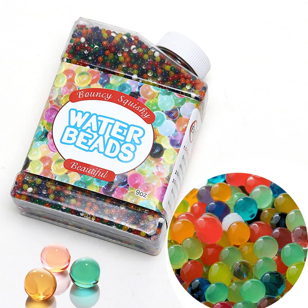 Water Beads 50000 Pcs Non Toxic Multi Colored Water Balls, Biodegradable Polymer Gel Balls, Wedding Centerpiece Decoration, Floral Arrangement Vase Filler