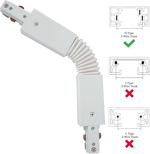 Miniatura 8 de H Track I Conector H Tipo Circuito único 3-Wire-1 Kit de iluminación de pista para H Track System Accesorios de iluminación de pista 110V