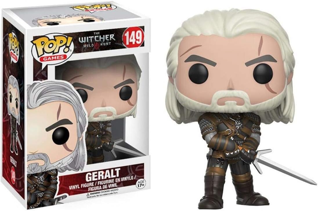 Funko POP Games: The Witcher-Geralt Action Figure, Multicolor