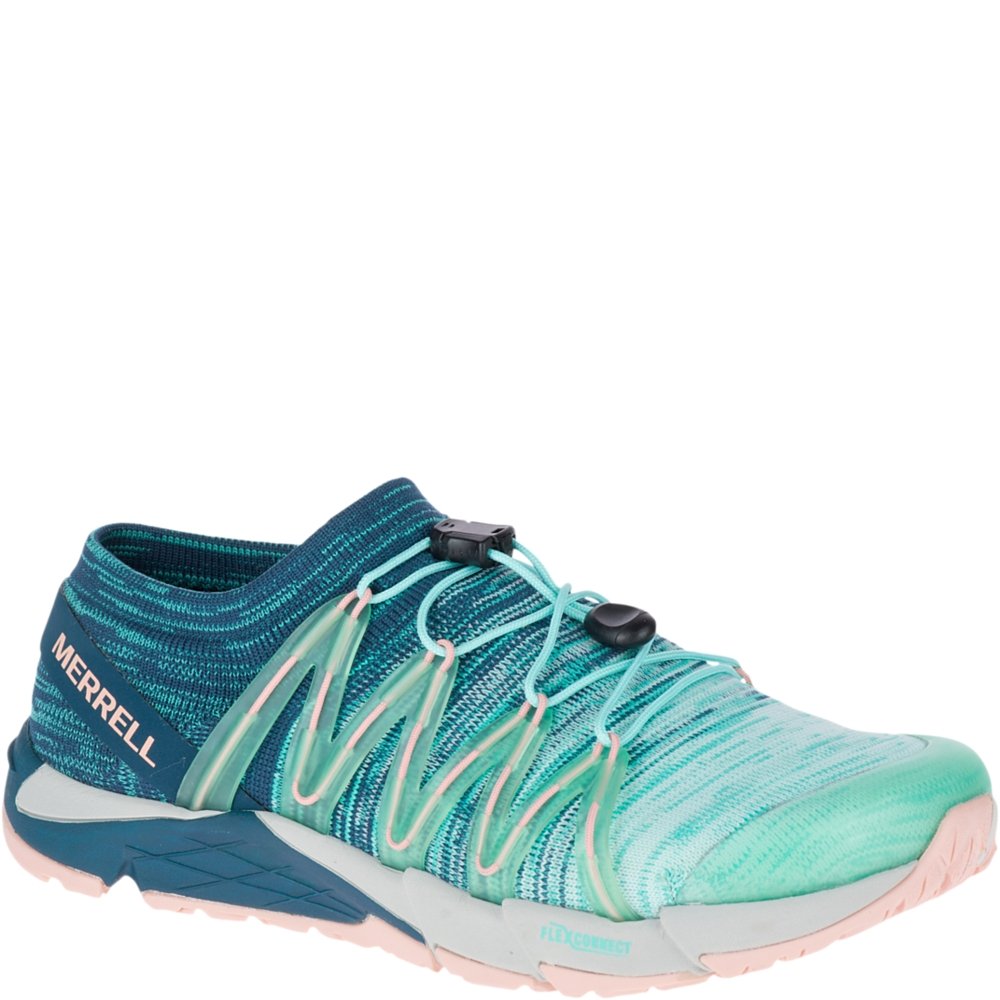 Merrell Women's Bare Access Flex Knit Sneaker, Aqua, 5 M US
