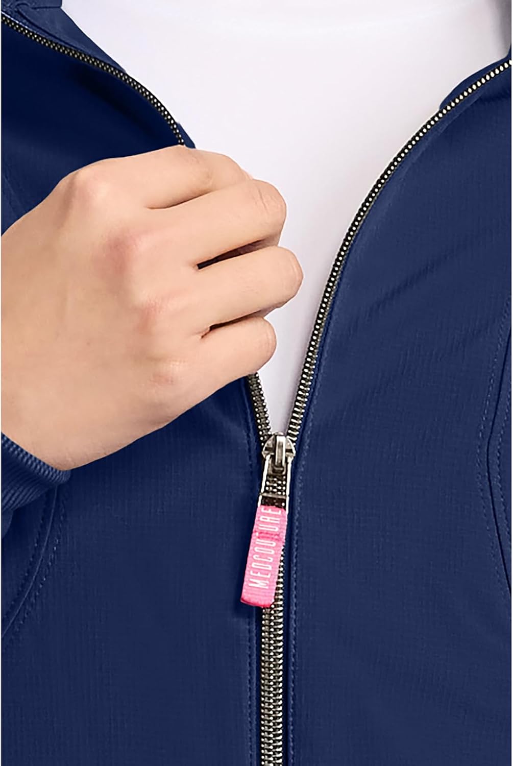 Med Couture Scrub Jackets for Woman Cropped Warm Up Jacket with 2 Pockets, Moisture Wicking Fabric & 360° Stretch - MC303 - Image 2