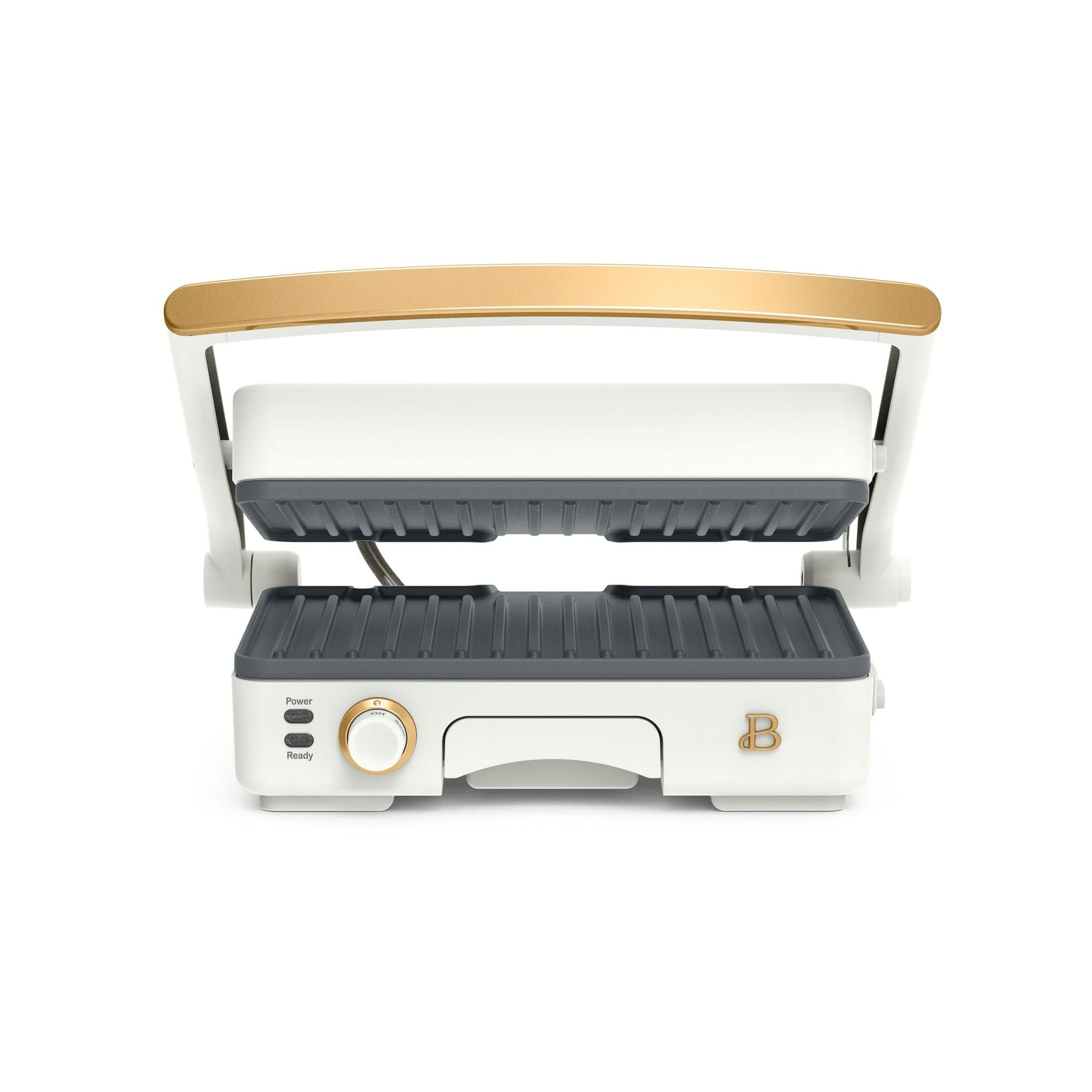 Beautiful 2-in-1 Panini Press & Grill, – Compact Electric Grill & Sandwich Maker with Nonstick Plates, Easy to Clean, Modern Countertop Design by Drew Barrymore (White Icing)
