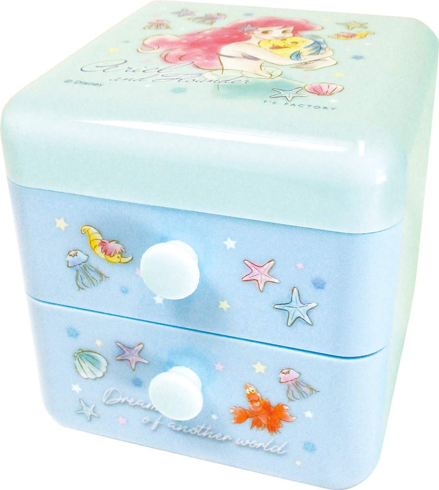 Tee's Factory DN-5522848AR 2-Tier Chest, Disney Sweet Friends Ariel, 4.3 x 4.3 x 4.3 inches (11 x 10.1 x 10.9 cm)