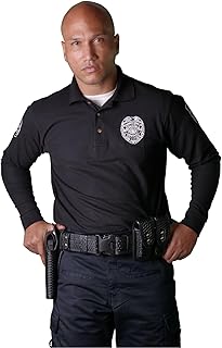First Class Black Poly Cotton Security Polo Shirts
