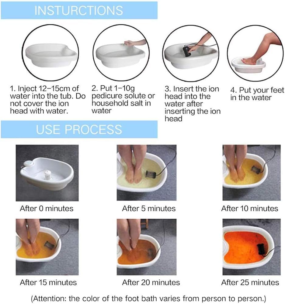 Cdya Jonowa Kąpiel Do Stóp Detox All In One Detox Masaż Stóp Kąpiel Cell Clese Cell Detoksykujący Instrument Do łagodzenia Stresu Pomoc W Zasypianiu, With Basin