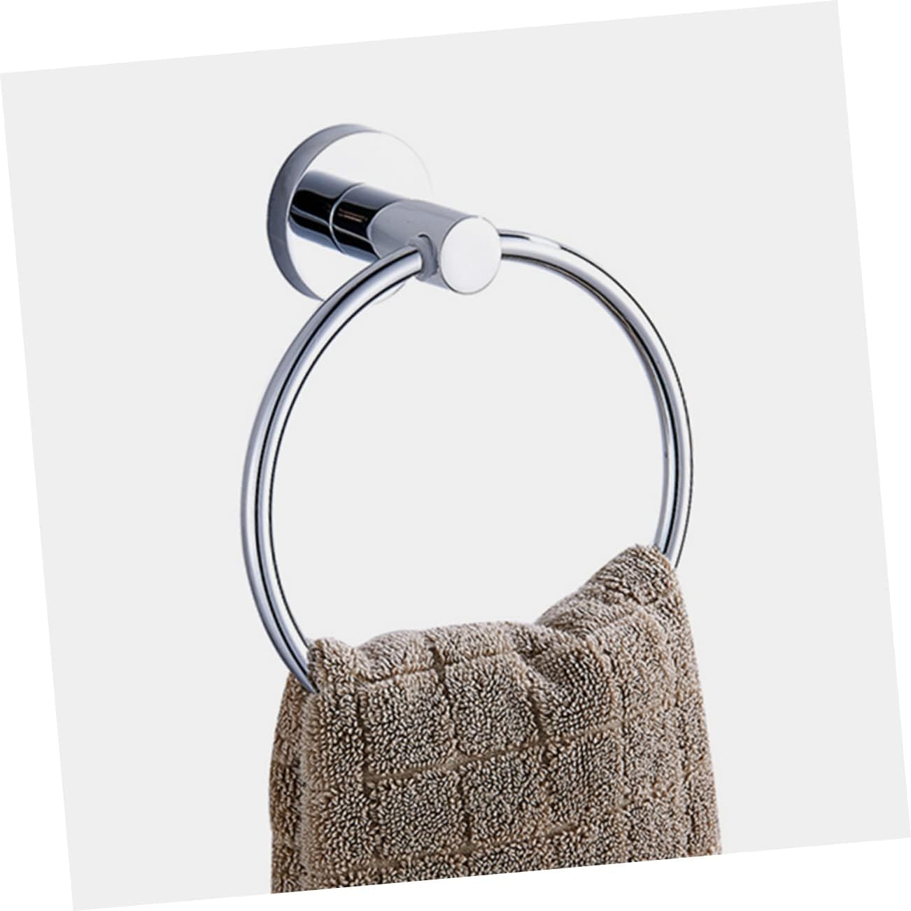 3pcs Stainless Steel Towel Ring for Bathroom Towel Storage Rack Easy Install Includes Toilet Paper Holder Rob Hook