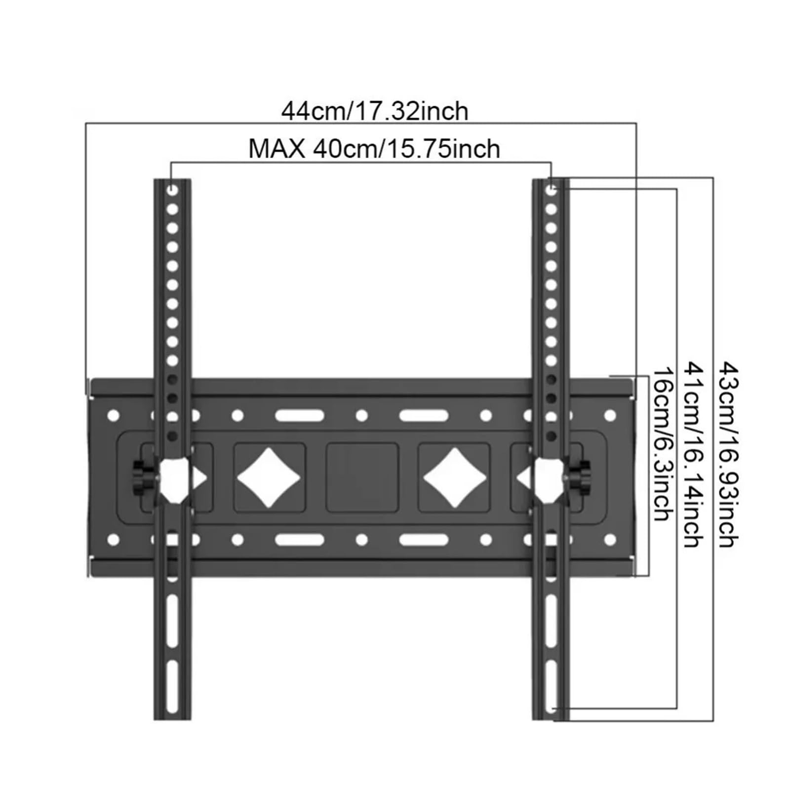 Soporte de pared ajustable para TV de 26 a 75 pulgadas, fortalece la carga de hasta 60/75 kg, marco fijo para TV (66-65 pulgadas)