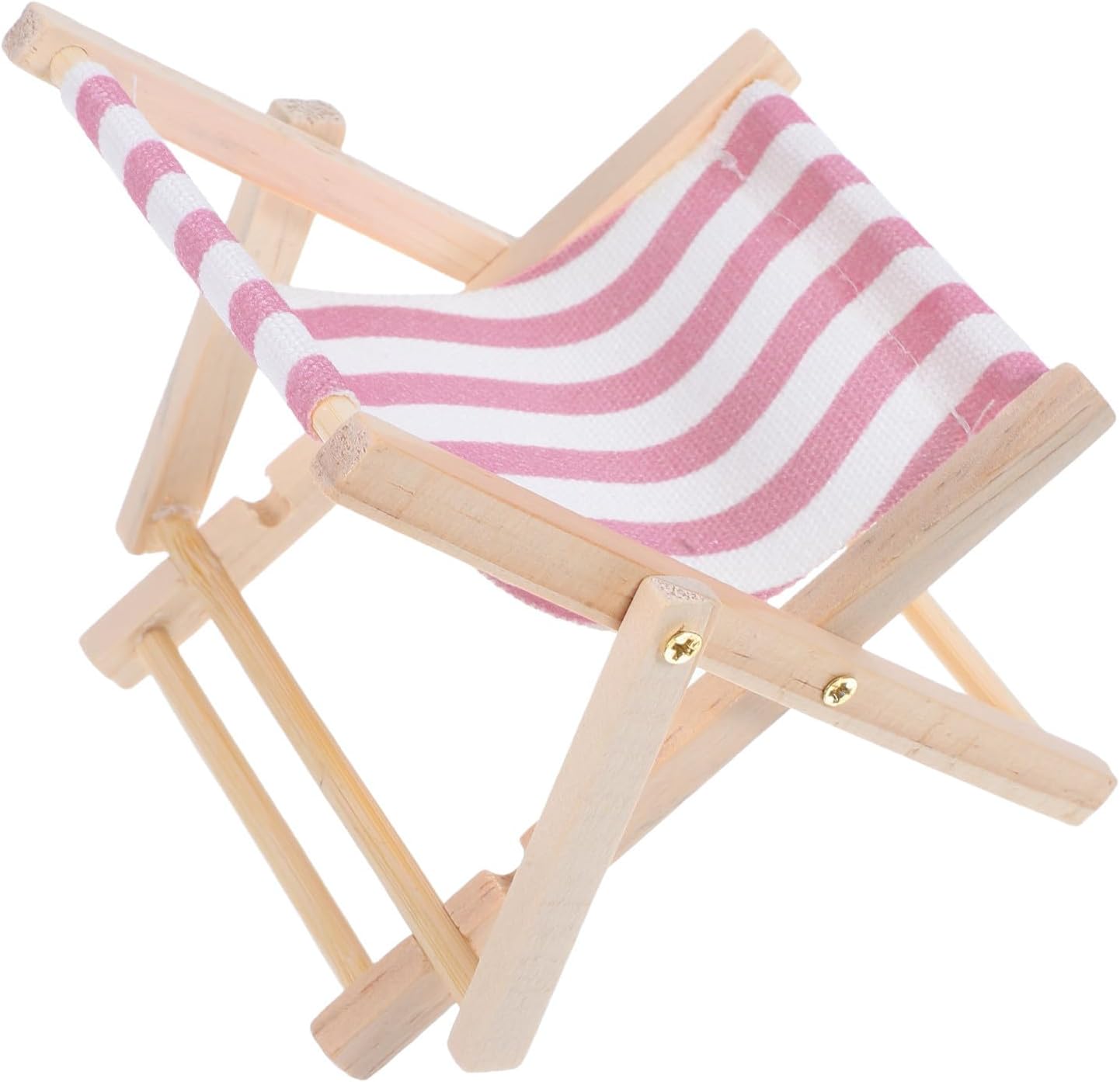 Mikinona Beach Chair Phone Holder Table Decor with Canvas and Wood