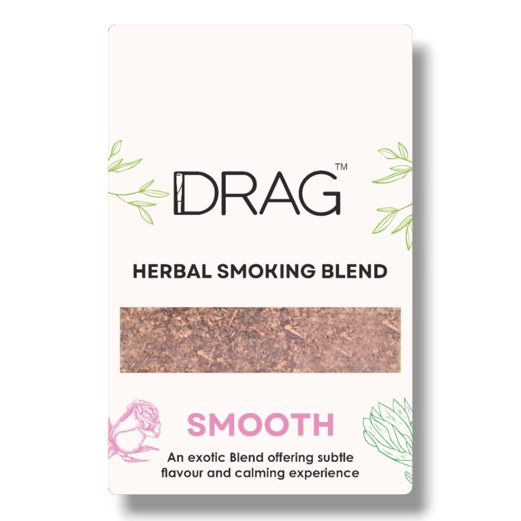 Herbal Smoking Blend - Drag (Blend of Exotic Flowers and Herbs) 10grams (0.35oz) (Smooth)