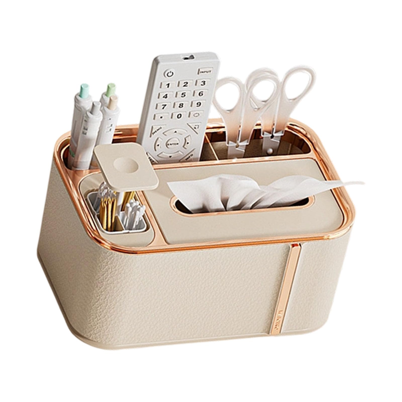 Tsophreniq Modern Tissue Dispenser Organiser Phone Storage Compartment Nonslip Bottom Home Decoration