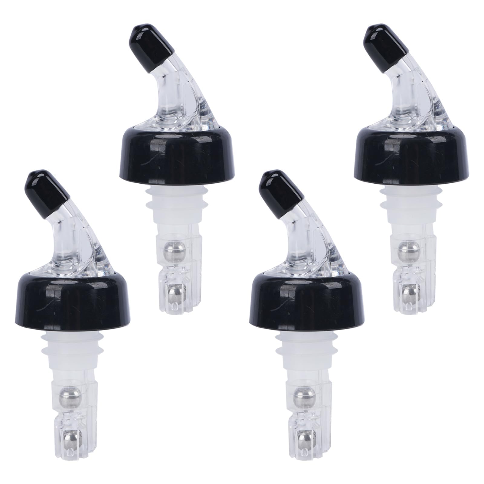 4 Piezas Vertedor de Botellas 20ml Vertedor Automático de Botellas Medido Vertedor de Botellas Vino 2CL Cónica Boquillas Anti-Goteo Dispensador para Bebidas Cócteles Aceite y Vino