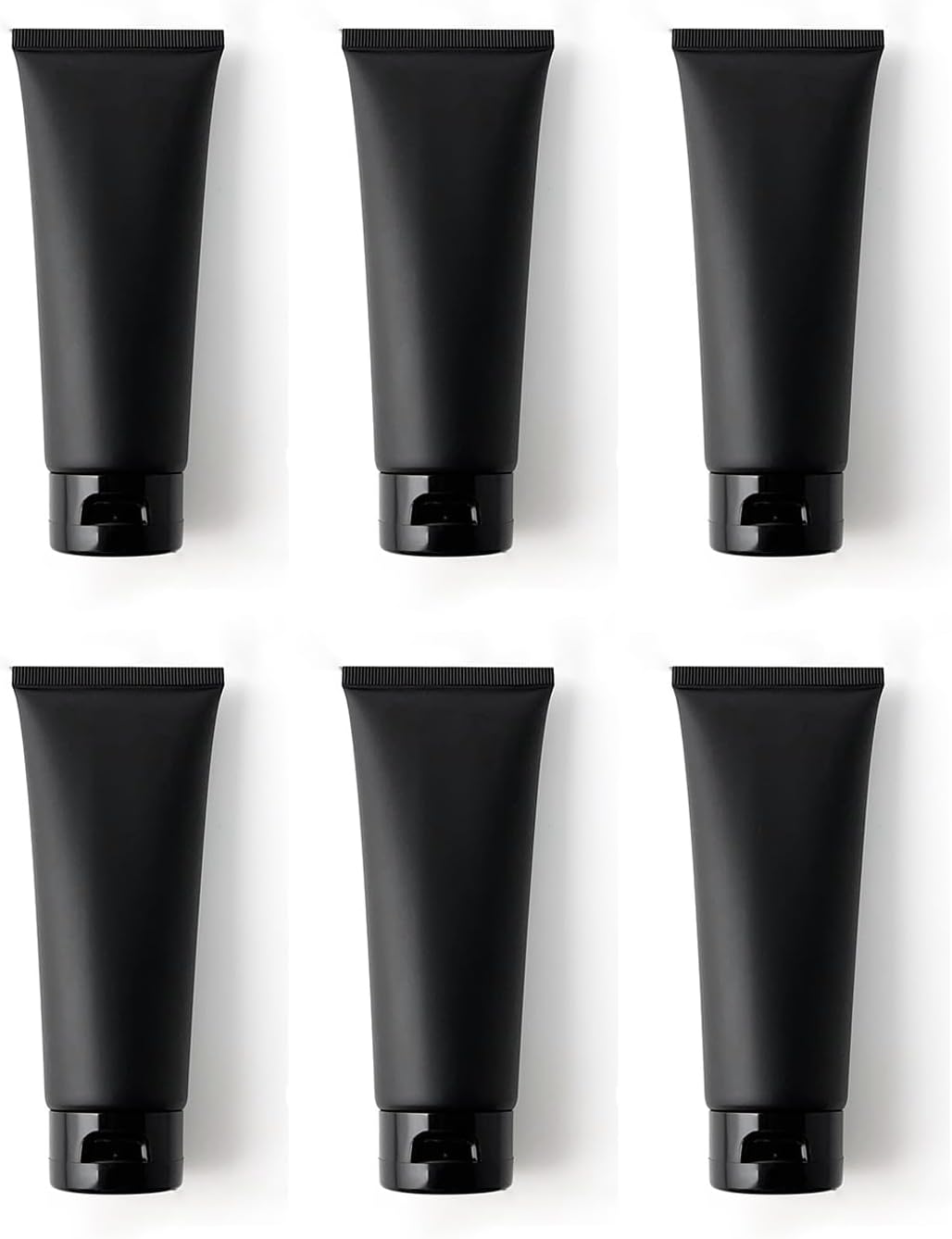 6 Pack 100ml 3.4 oz Refillable Squeeze Travel Tubes Leak-Proof Flip Cap Plastic Bottles for Shampoo Lotion Cosmetic Cream
